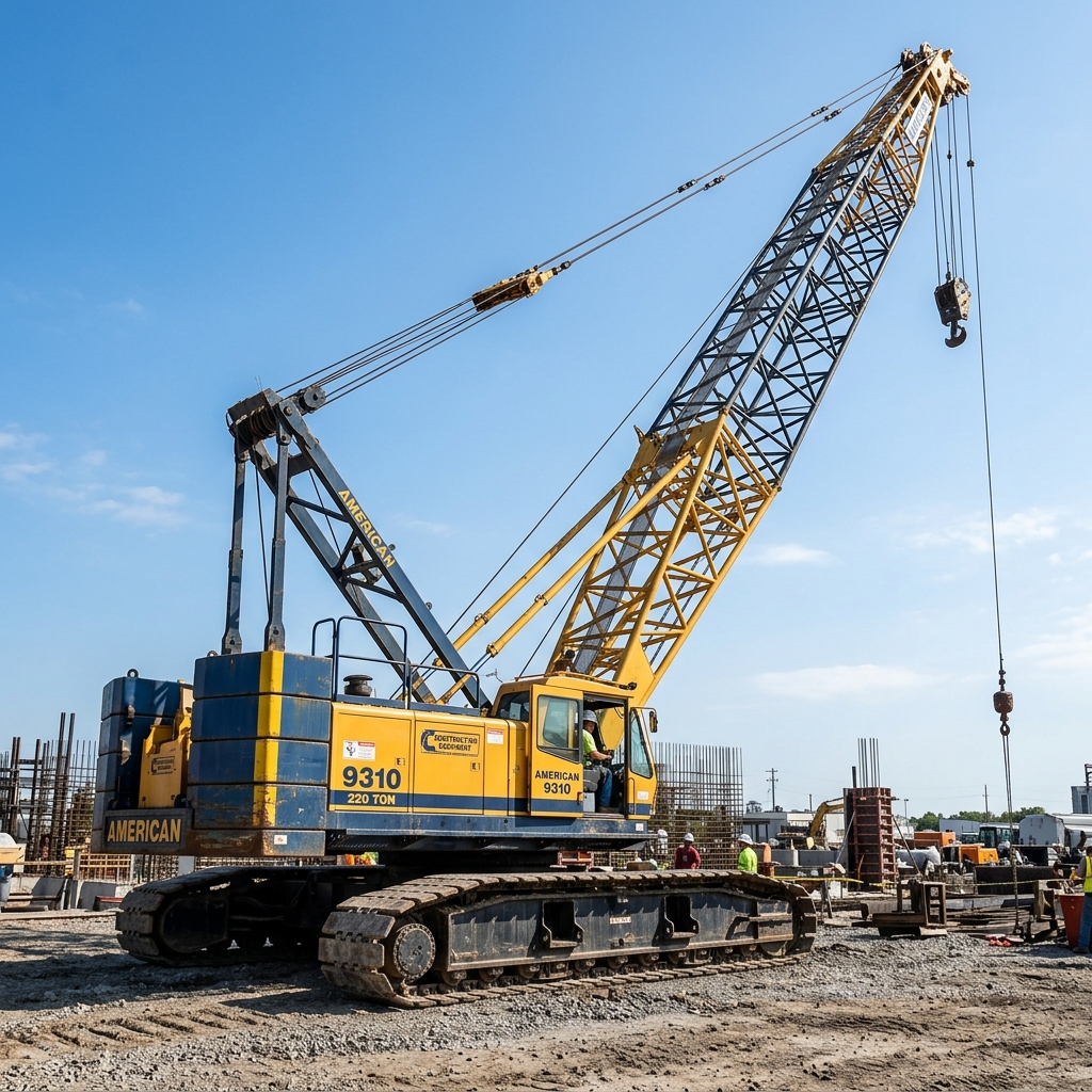American 9310 220 Ton crawler crane
