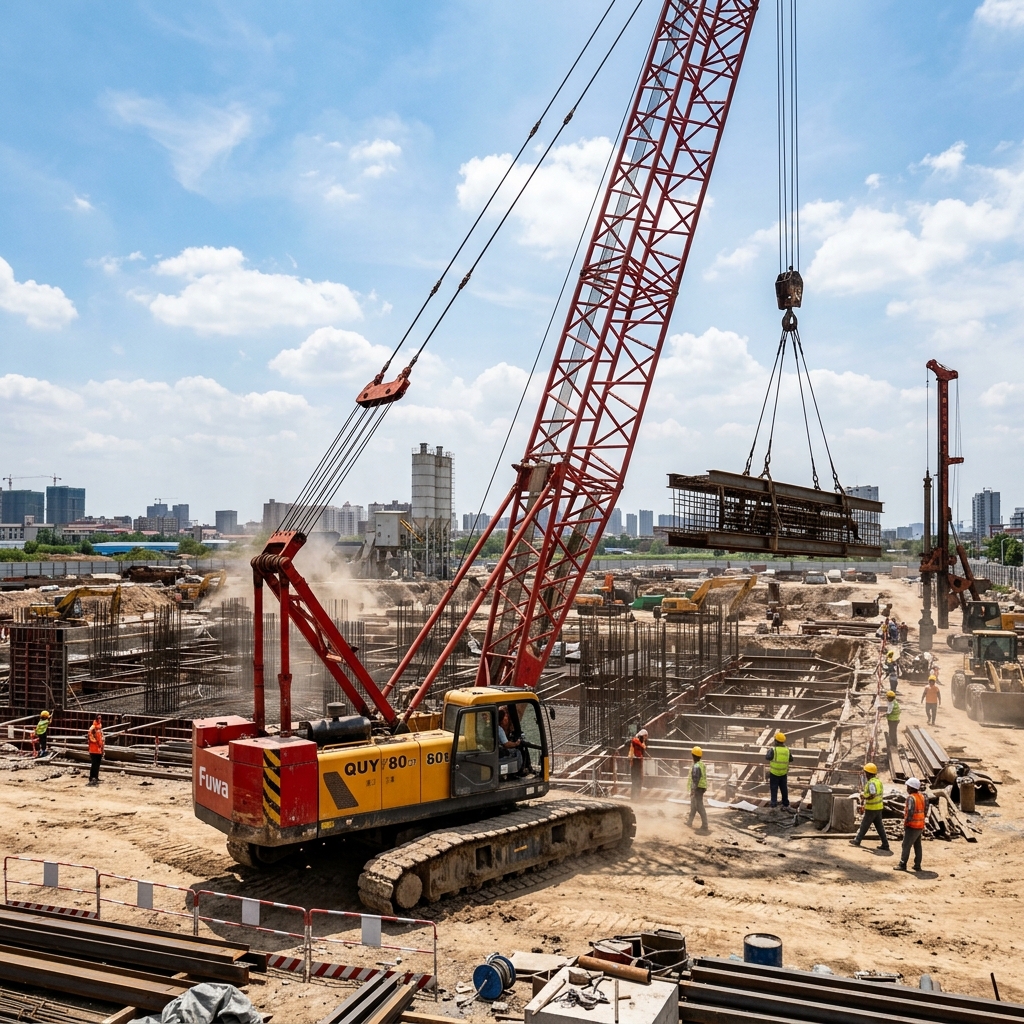 80 Ton Fuwa Crawler Crane