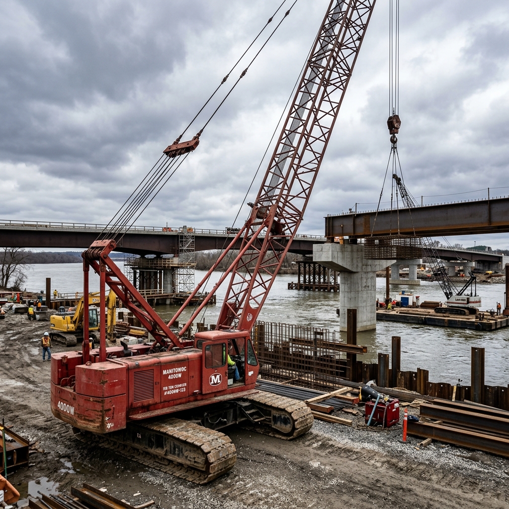 Manitowoc 4000W 150 Ton crawler crane