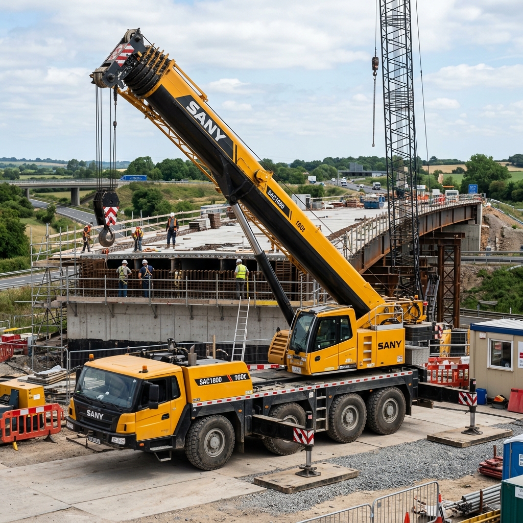 Sany 160 Ton tyre mounted crane